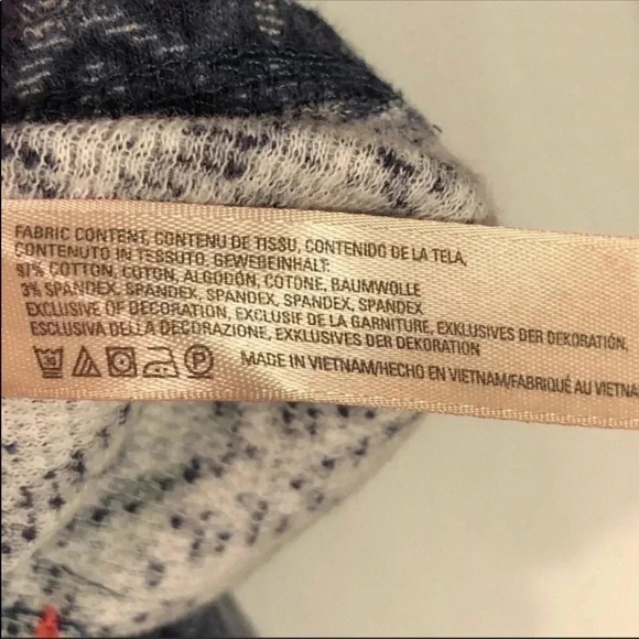 Eloise ANTHROPOLOGIE Blue Thermal Knit Top Size XS - Picture 6 of 7